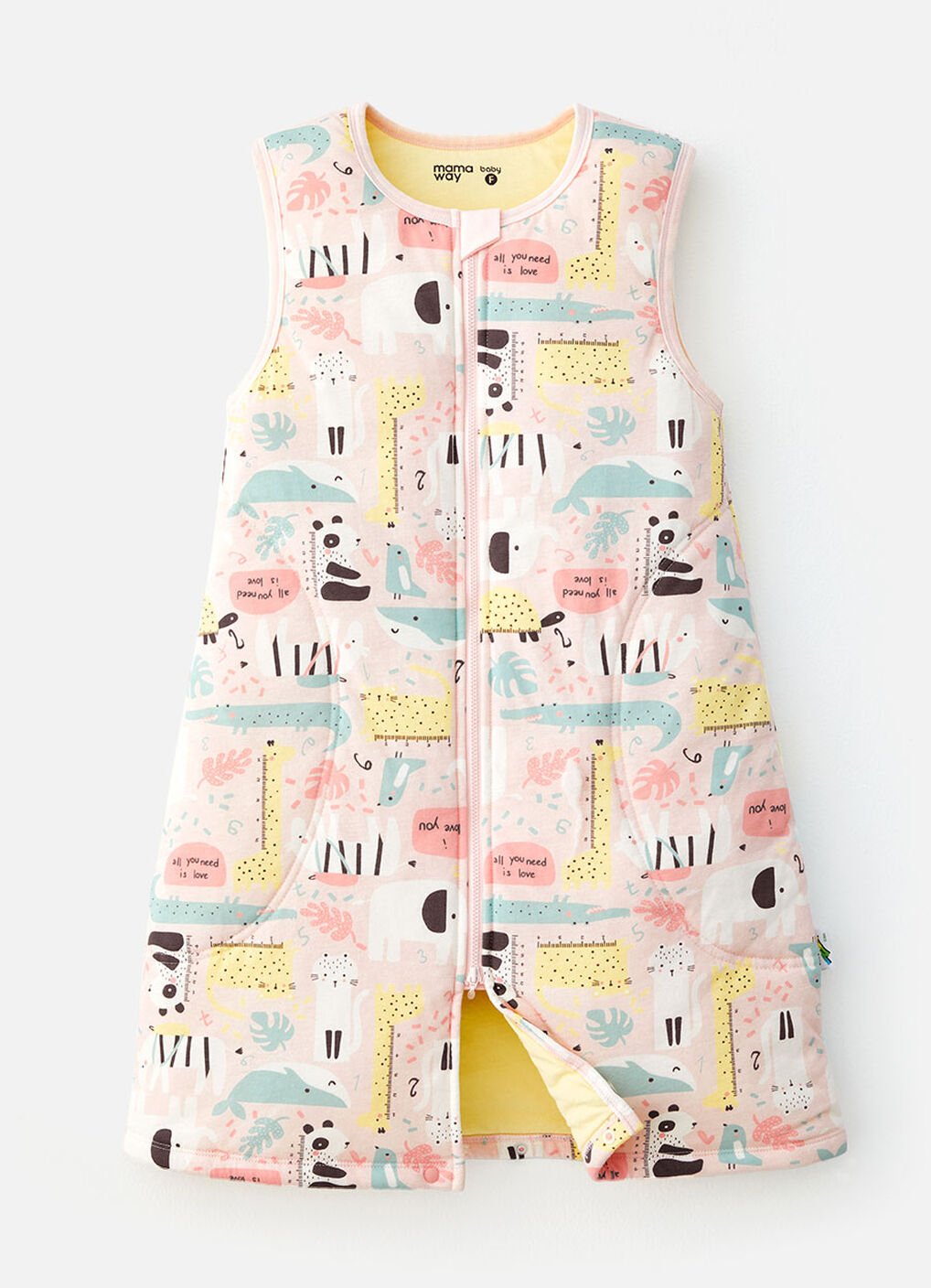 All Seasons Optimum Temp. Sleep Suit-Party Animals, Pink, hi-res image number 0