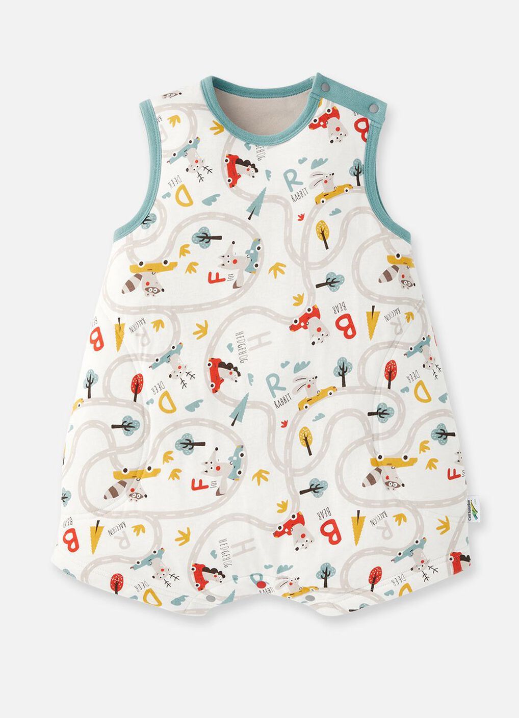 Lightweight Optimum Temp. Sleep Suit-Jungle Bumper Car, , hi-res image number 0