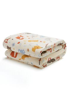 Optimum Temp. Antibacterial All Seasons Single Quilt Set - Zoo, Butter, hi-res