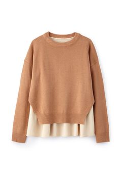 Knitted 2 in 1 Maternity & Nursing Layered Jumper, , hi-res