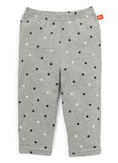 Baby Cotton Full-length Leggings, Silver, hi-res