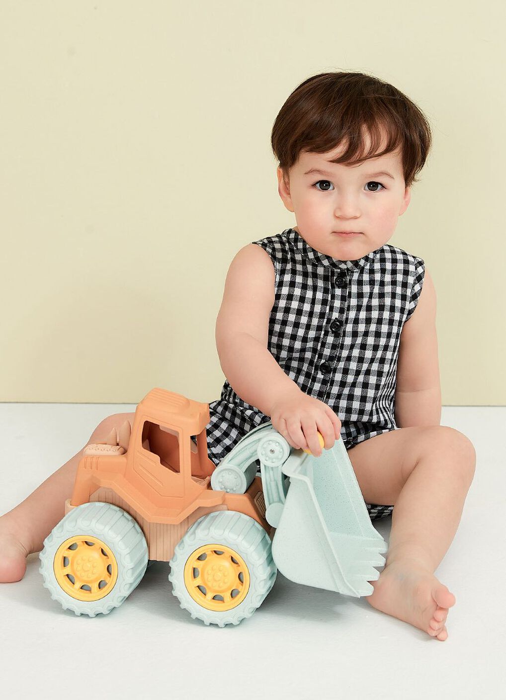 Baby S/L Patch Pocket Romper, Black, hi-res image number 1