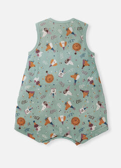 Lightweight Optimum Temp. Sleep Suit-Doggie Party, , hi-res