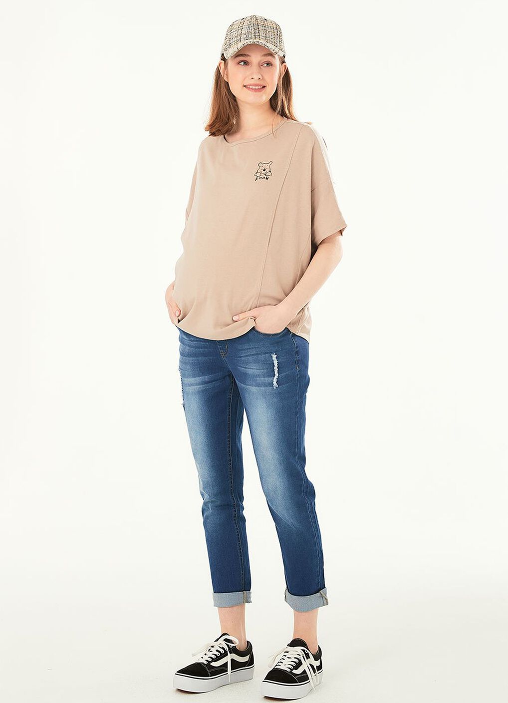 Disney Winnie The Pooh Maternity & Nursing Top, Khaki, hi-res image number 4