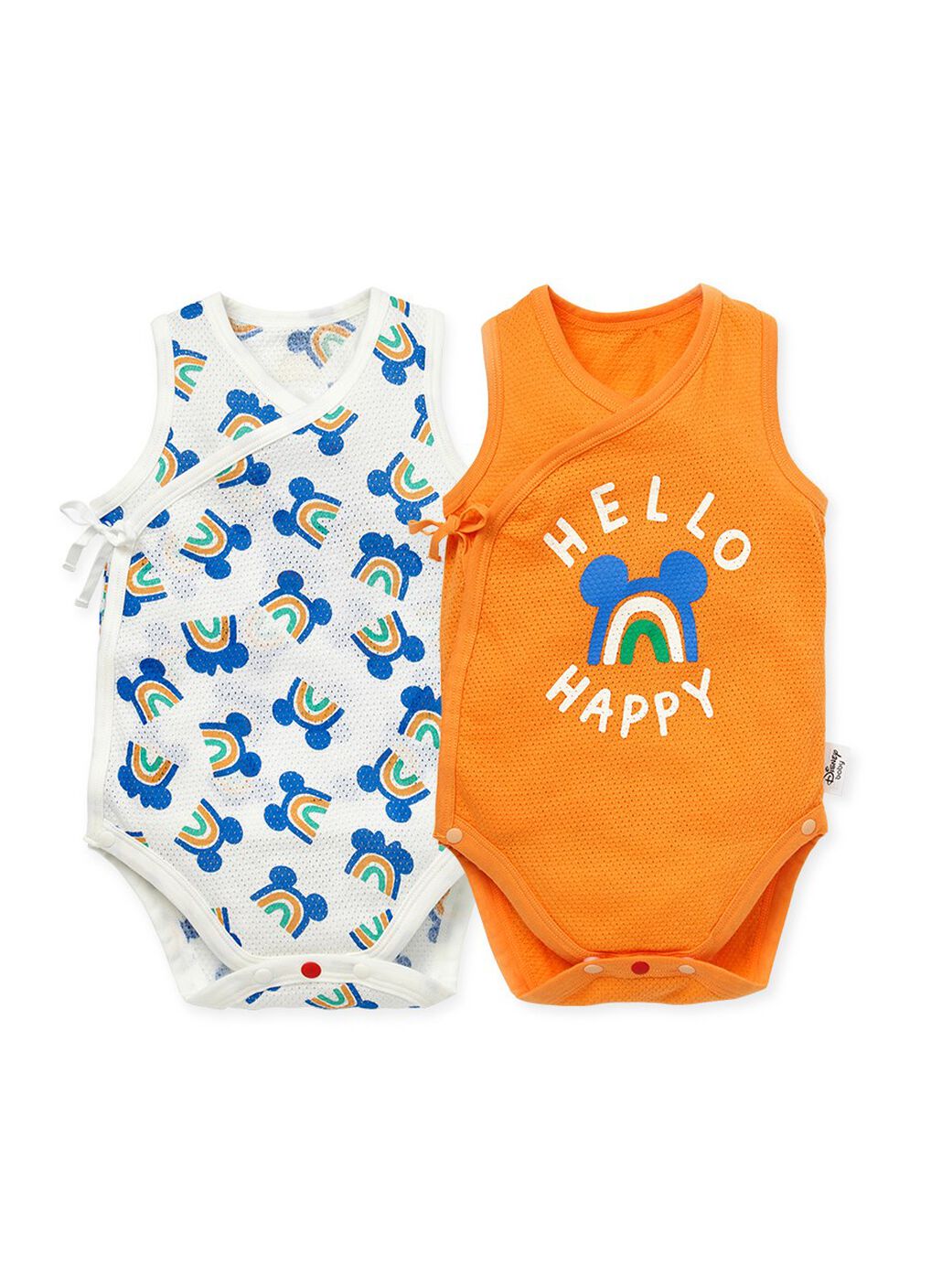 Newborn Cotton Mesh Sleeveless Bodysuit 2 Pack, , hi-res image number 0