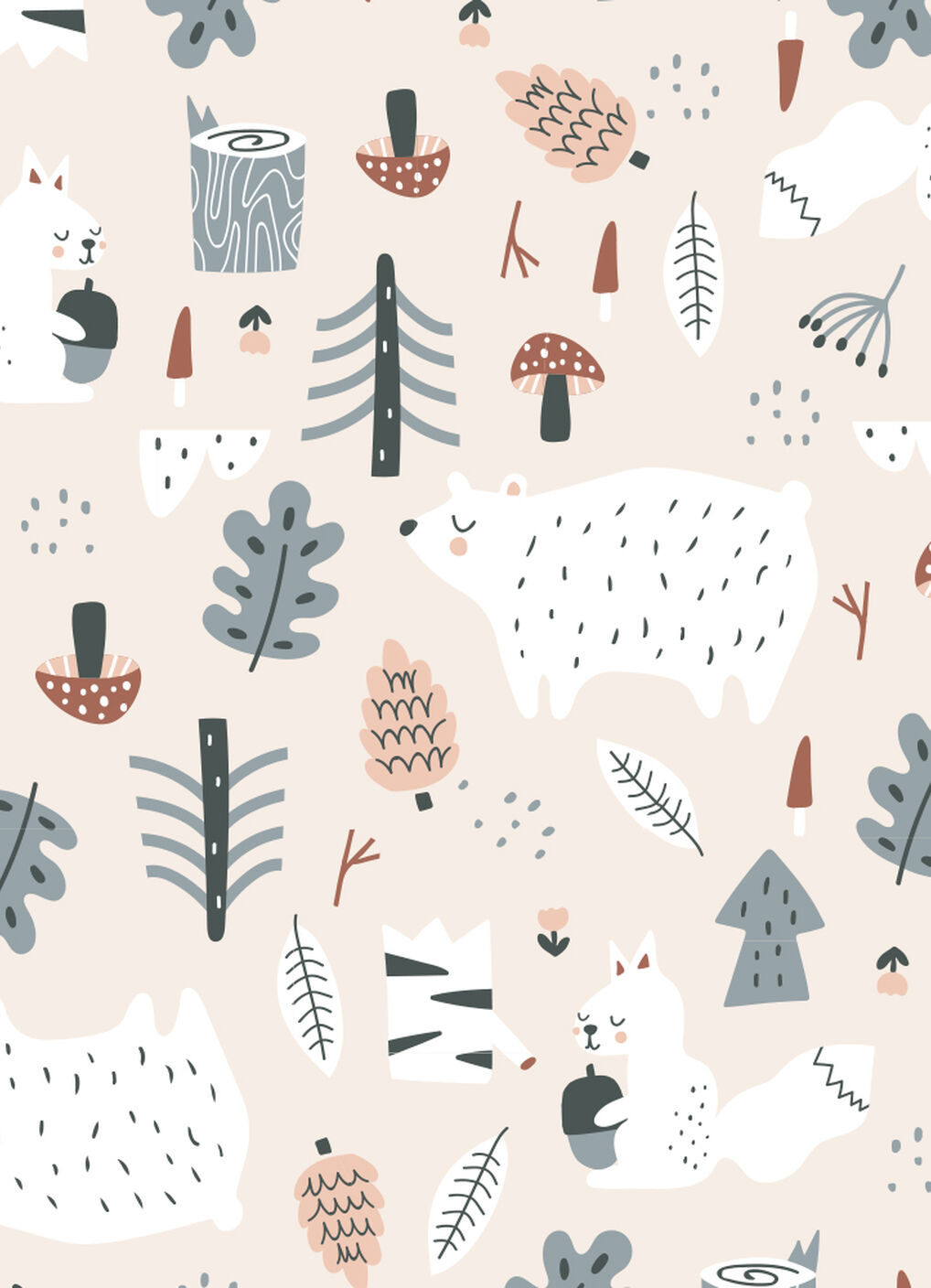 Lightweight Optimum Temp. Sleep Suit-Forest Family, Orange, hi-res image number 1