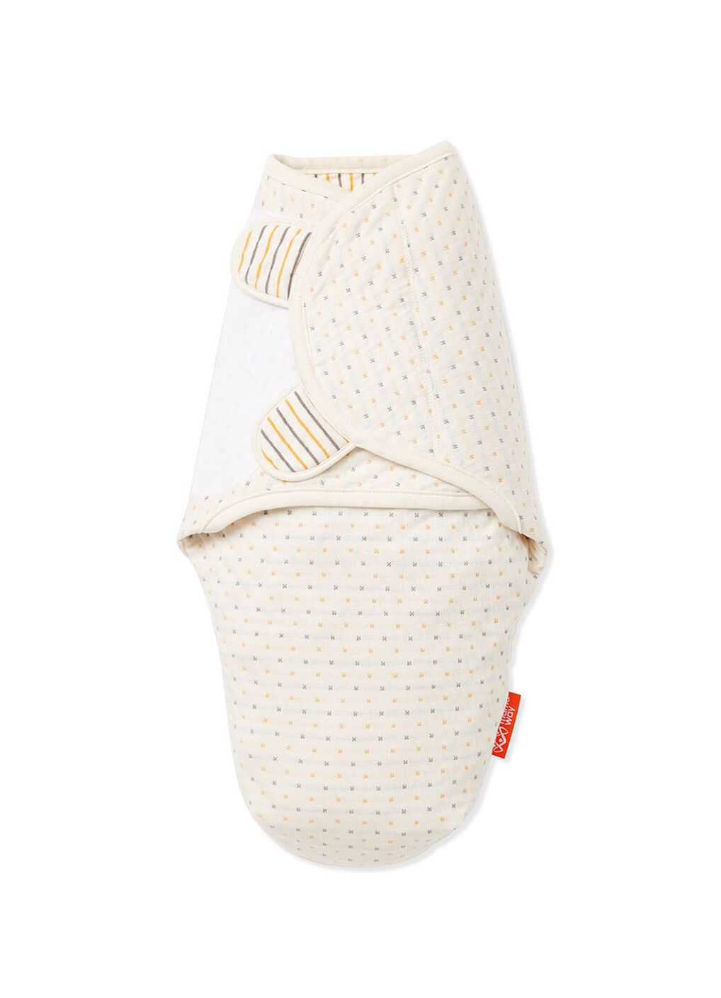 Antibacterial Newborn Cocoon Swaddle, Mustard/Charcoal, hi-res image number 0