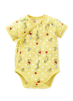 Disney Winnie The Pooh Newborn Cotton S/S Bodysuit 2 Pcs Pack, Yellow, hi-res