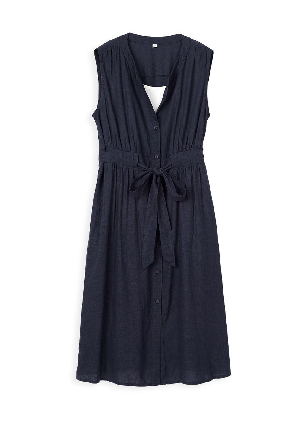 Button-through S/L Maternity & Nursing Dress, Navy, hi-res image number 5