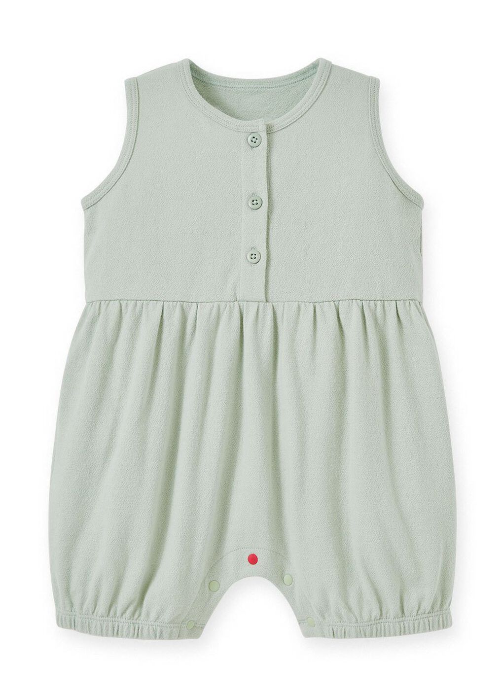Button Front Baby Sleeveless Romper, , hi-res image number 0