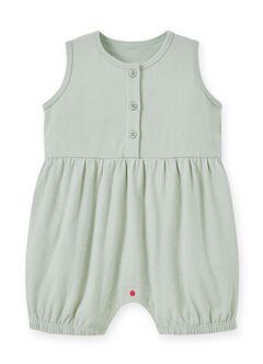 Button Front Baby Sleeveless Romper, , hi-res