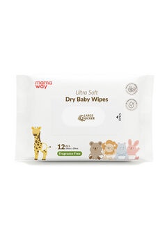 Ultra Soft Dry Baby Wipe (12PCS X 4 PACKS), , hi-res