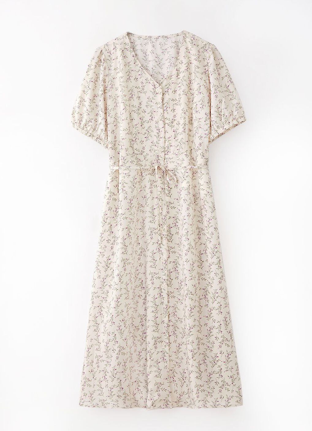 Floral Print Puff Sleeve Maternity & Nursing Dress, , hi-res image number 5