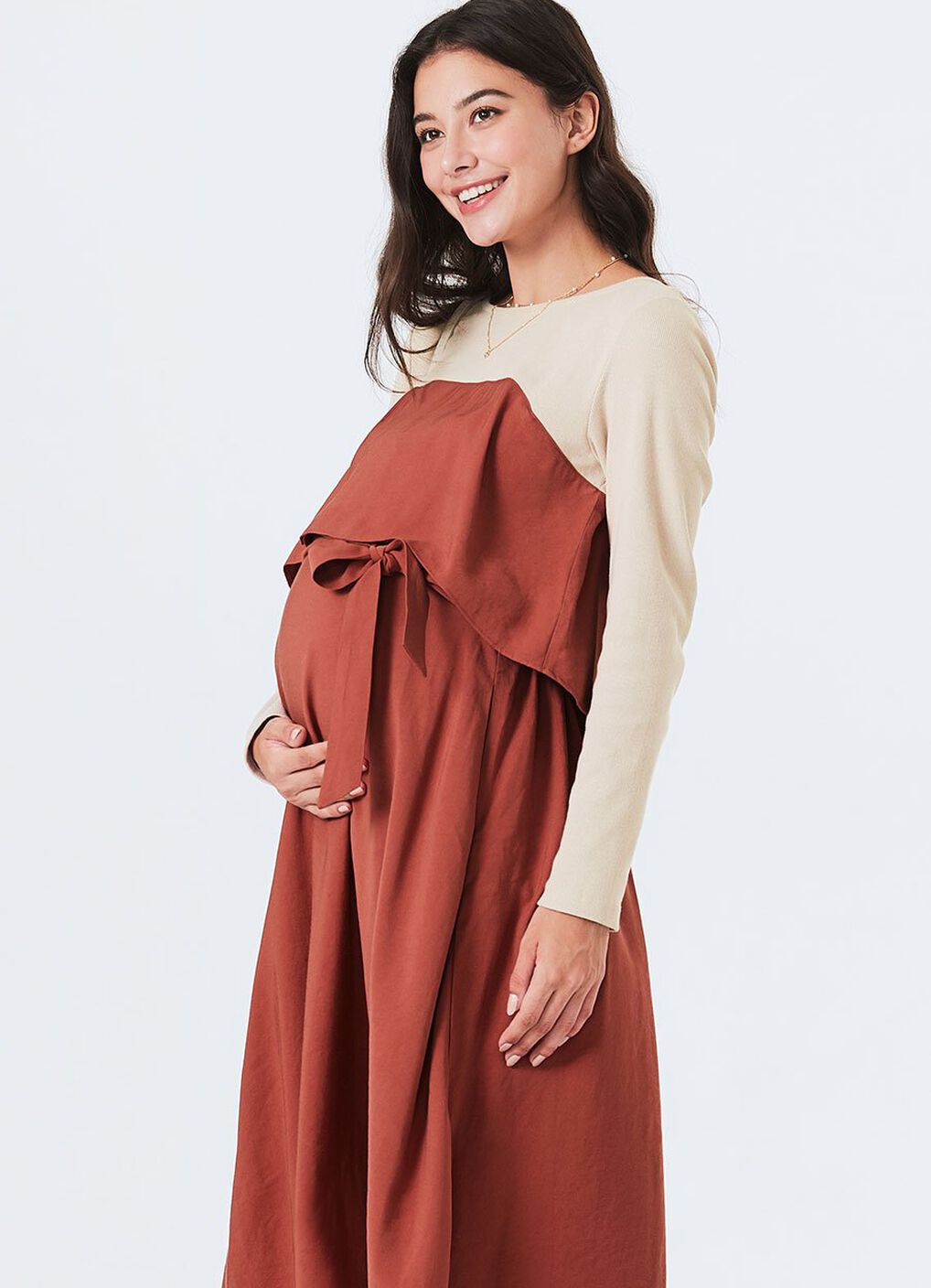 Splicing Maternity & Nursing Dress, , hi-res image number 3