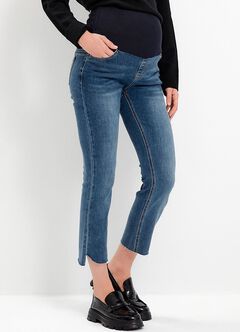 Insider Crop Step Fray Maternity Slim Jeans, , hi-res