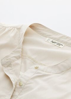 Button-through S/L Maternity & Nursing Dress, Khaki, hi-res