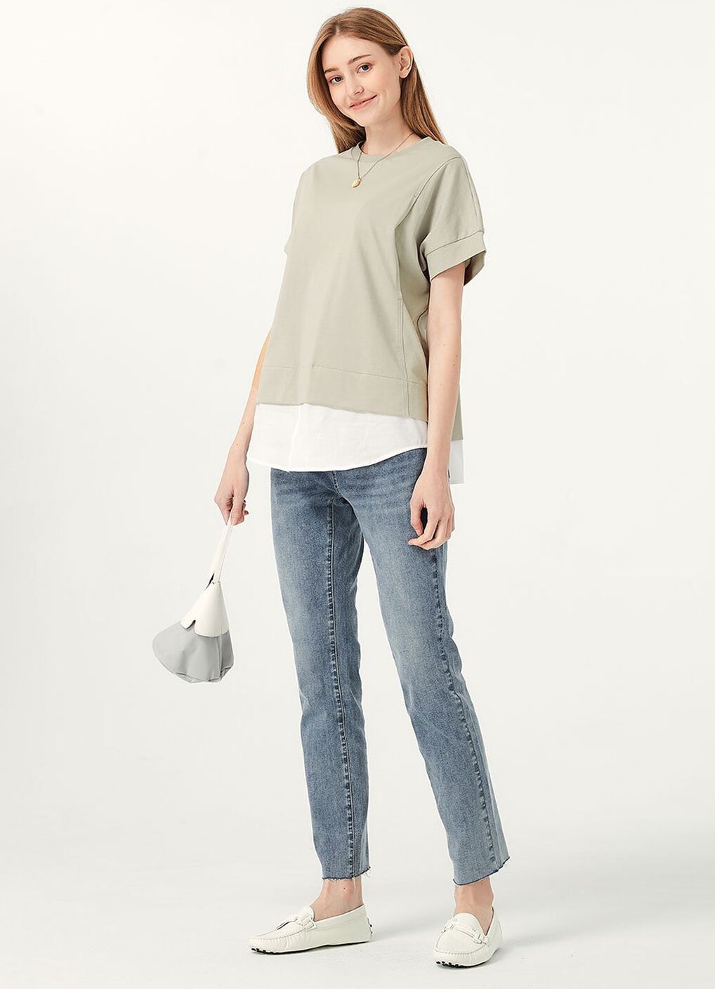 Raw Hem Maternity Slim Straight Jeans, , hi-res image number 5