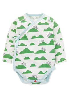 Bicycle Newborn Cotton L/S Bodysuit 2 Pcs Pack, , hi-res