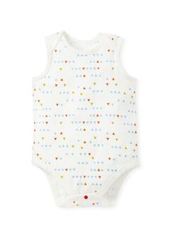 Geometry Baby Cotton Sleeveless Bodysuit 2 Pack, Light Blue, hi-res