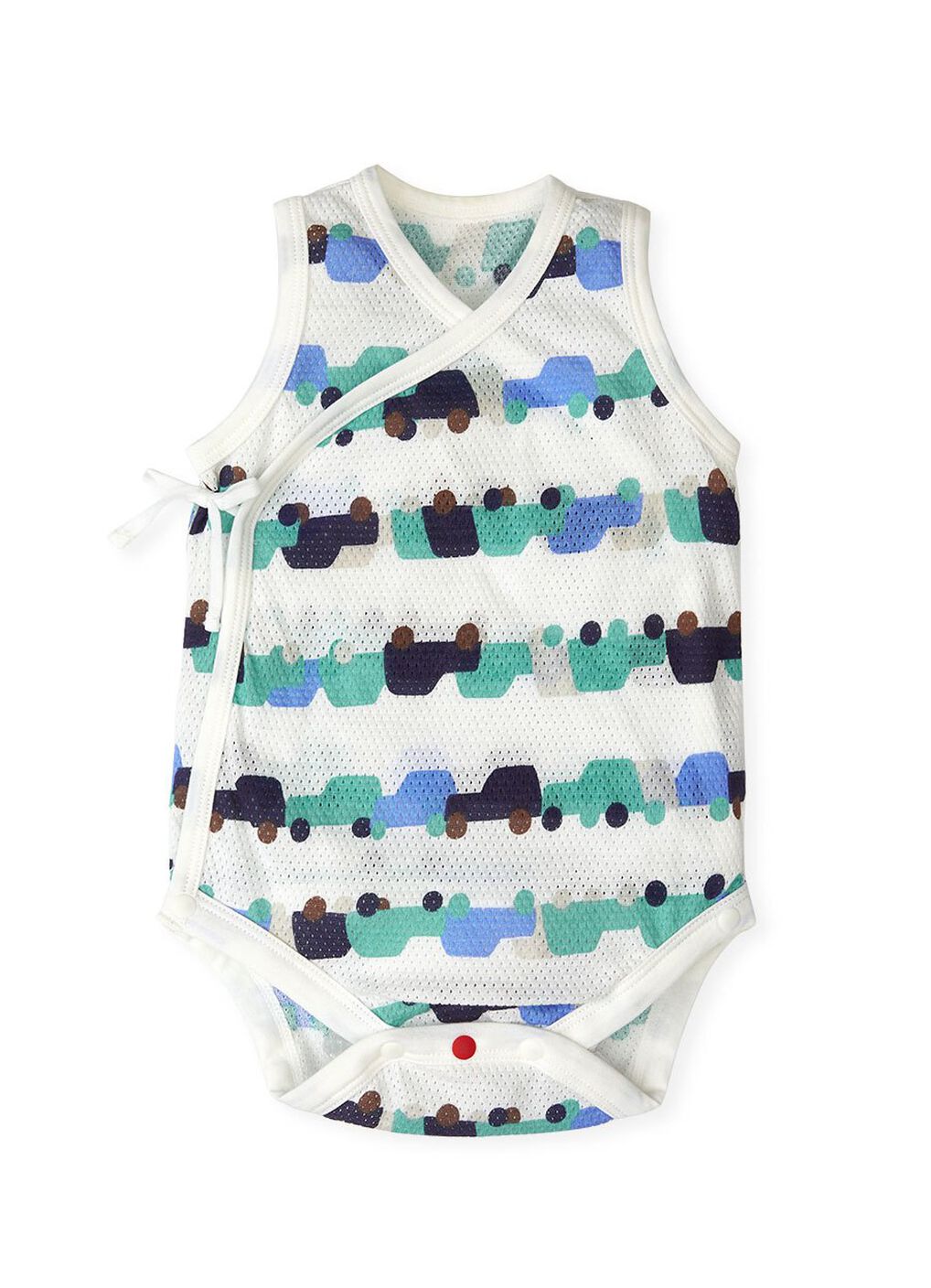 Newborn Cotton Mesh Sleeveless Bodysuit 2 Pack, Sage Green, hi-res image number 1