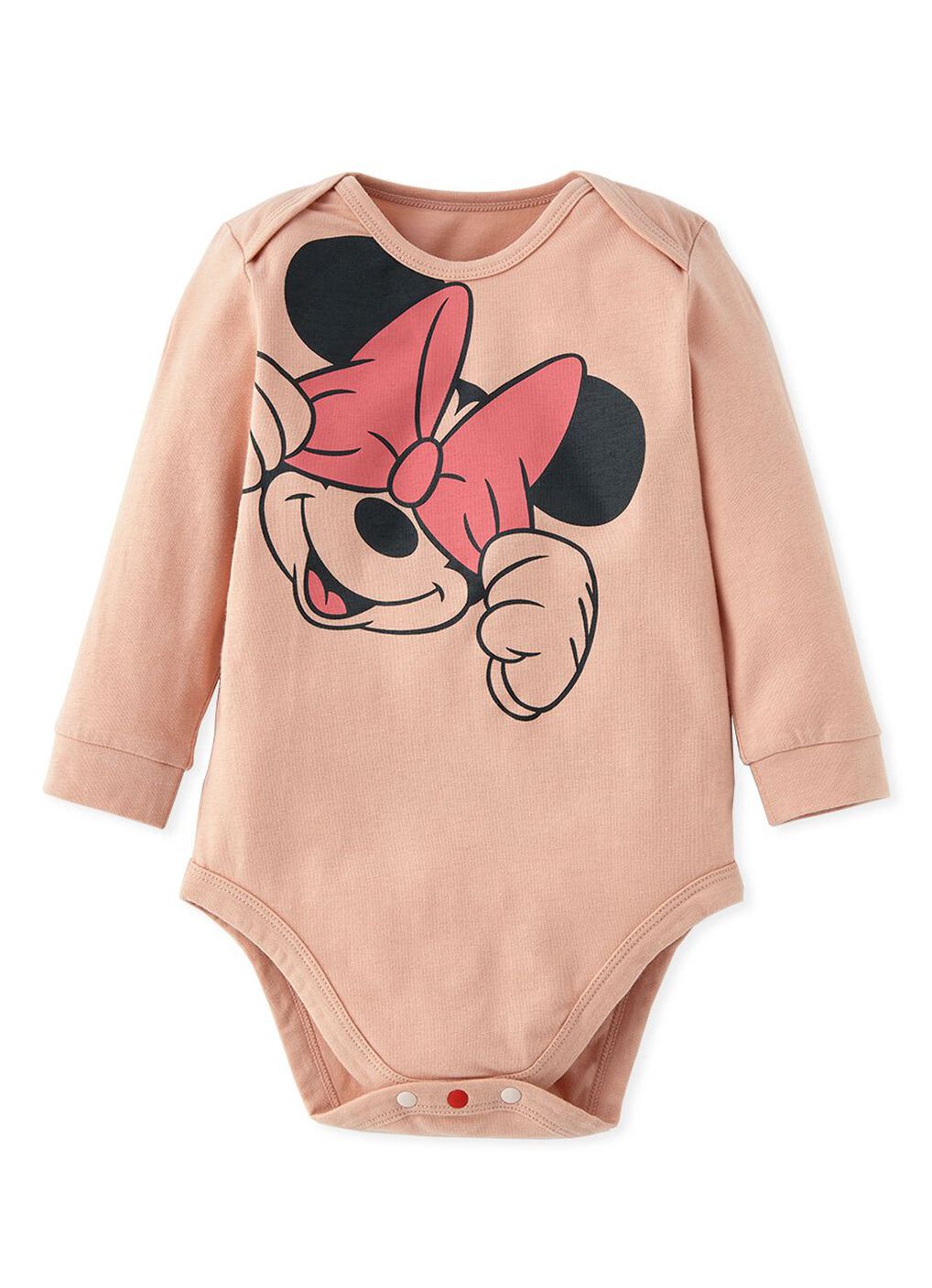Disney Shy Minnie Mouse Baby Cotton L/S Bodysuit, , hi-res image number 0