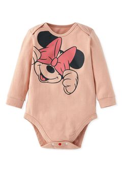Disney Shy Minnie Mouse Baby Cotton L/S Bodysuit, , hi-res