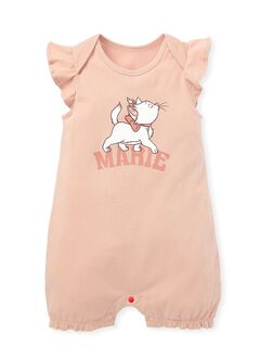 Disney Marie Baby Cotton Ruffle S/L Bodysuit, Coral, hi-res
