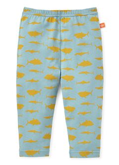 Baby Cotton Full-length Leggings, Blue Grey, hi-res