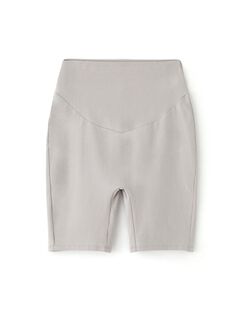 Ultra-Stretch Maternity Biker Shorts, Silver, hi-res