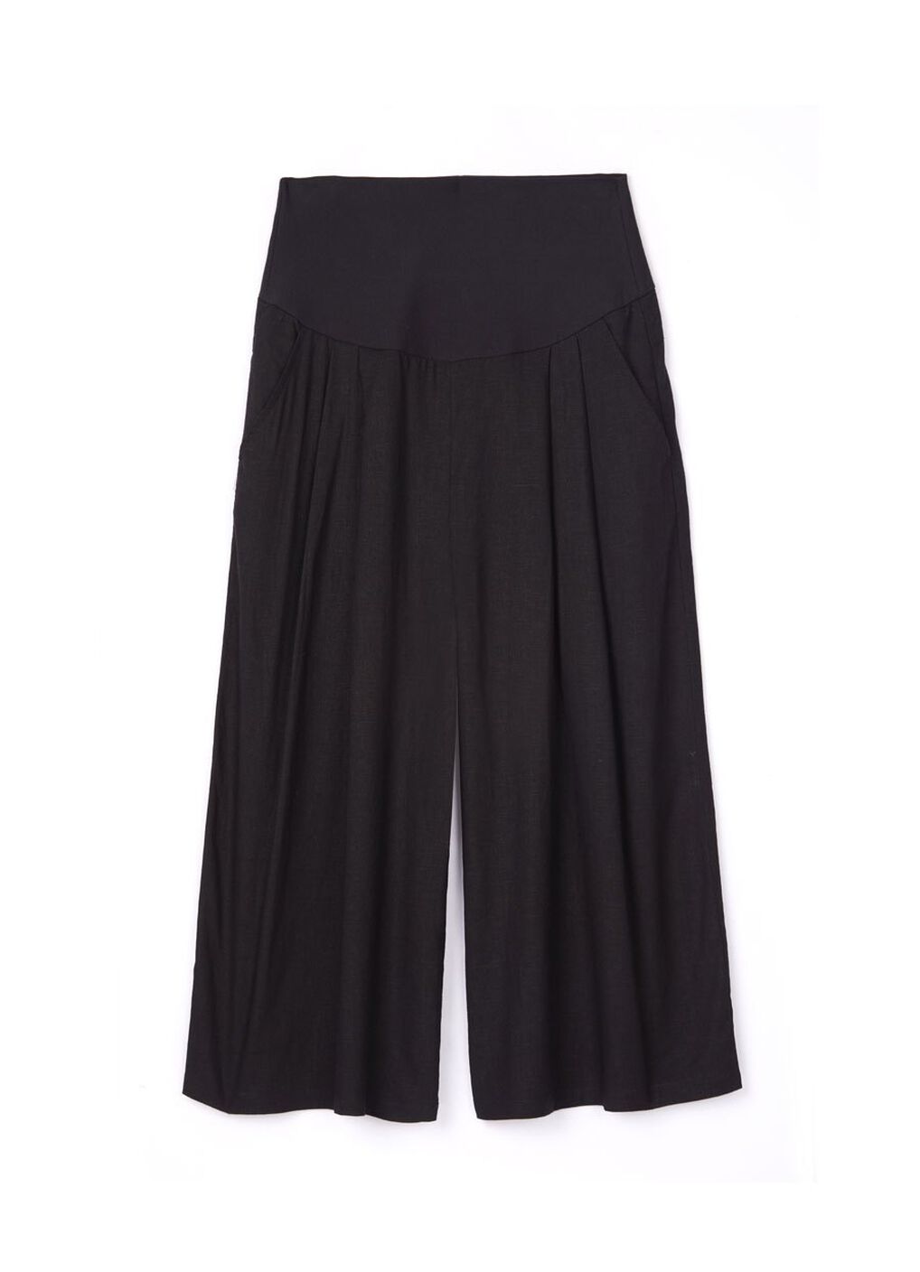 Drapey Maternity Wide Leg Pants, Black, hi-res image number 6