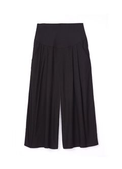 Drapey Maternity Wide Leg Pants, Black, hi-res