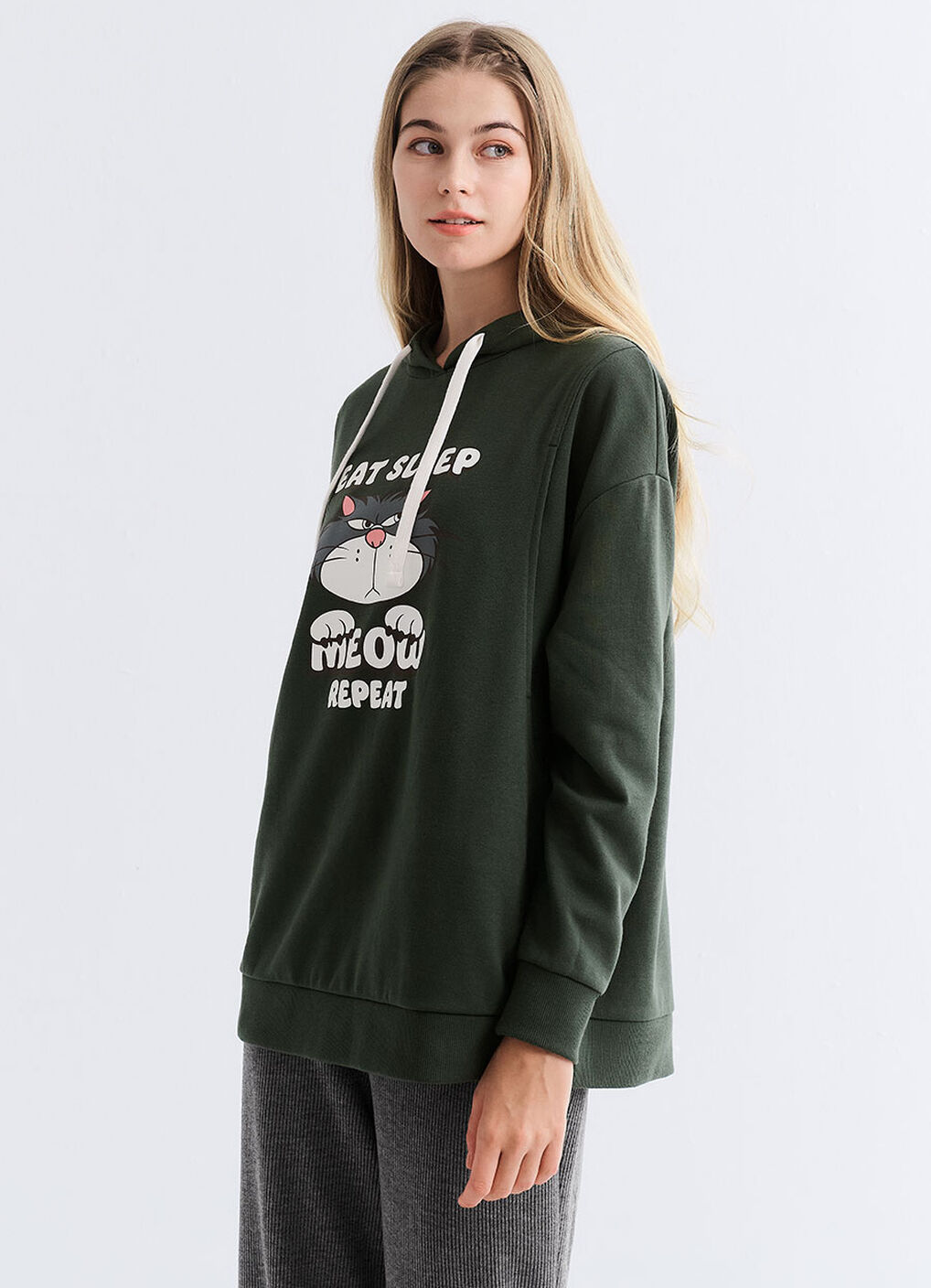 Disney Lucifer Long Sleeves Maternity & Nursing Top, Green, hi-res image number 3