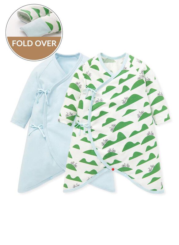 Bicycle Newborn Cotton L/S Romper 2 Pcs Pack