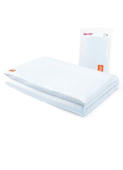 Classic Cotton Cot Sheets 120x60cm, Light Blue, hi-res