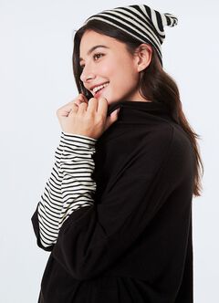 2 in 1 Maternity & Nursing Loose Top, Black, hi-res