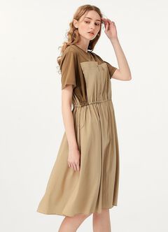 Patchwork M&N Dress, Brown, hi-res