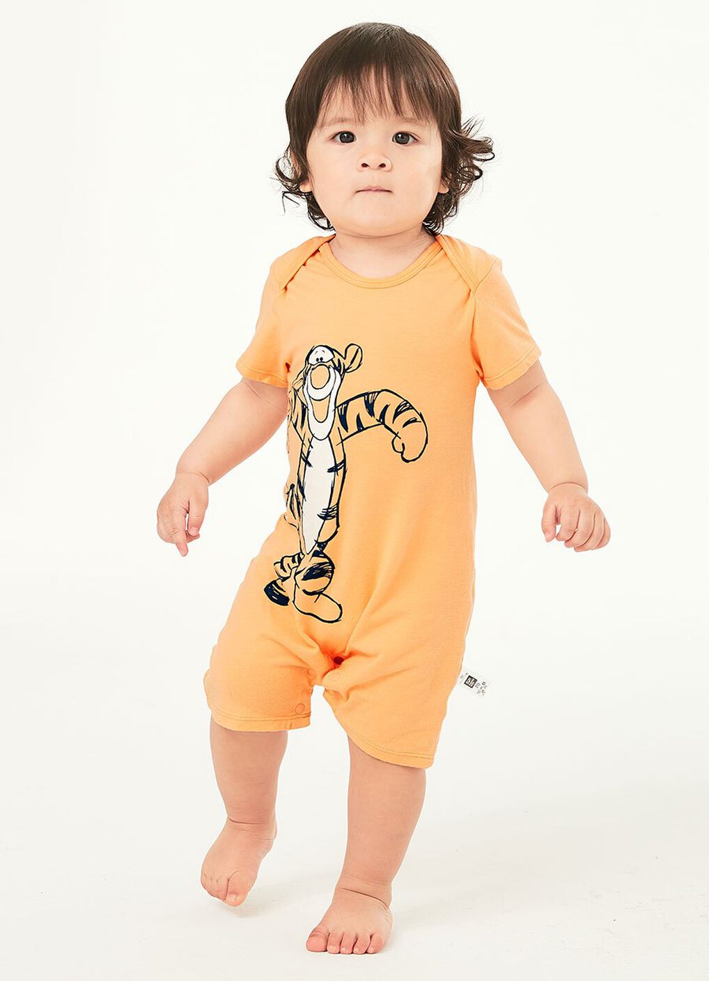 Disney Tigger Baby Cotton S/S Romper, Orange, hi-res image number 1