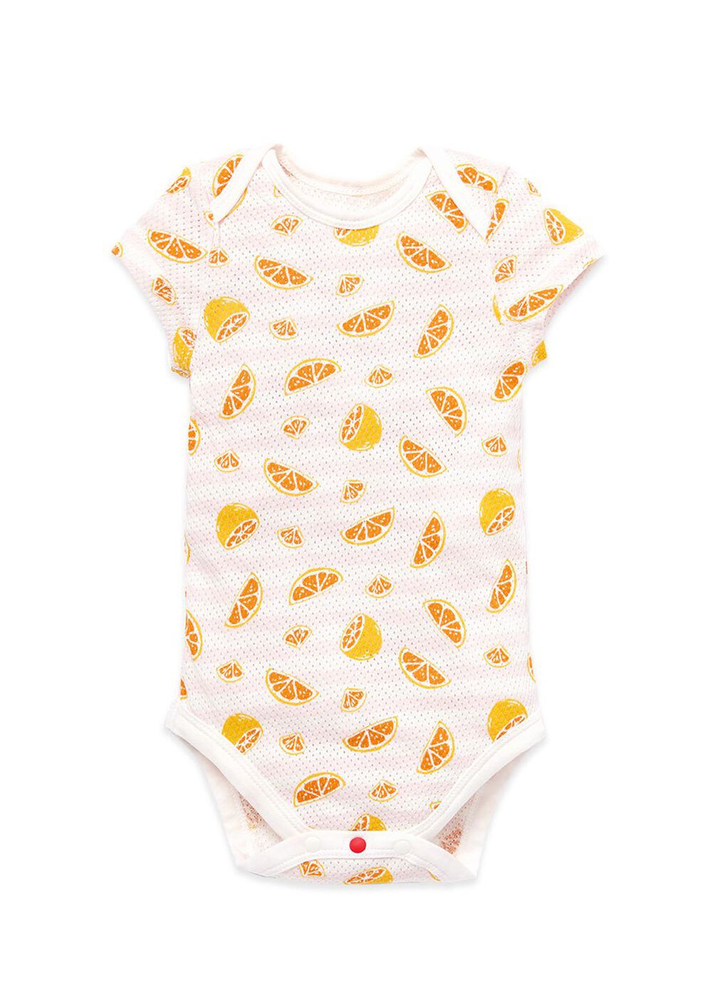 Baby Cotton Mesh Short Sleeve Bodysuit 2 Pack, Orange, hi-res image number 3