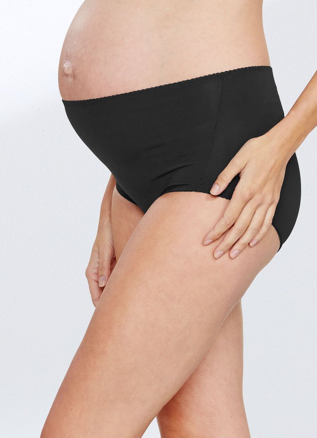 Antibacterial Maternity Full Briefs 2 Pack, Black, hi-res image number 0