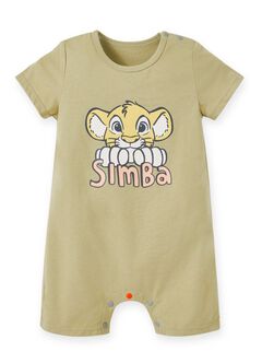 Disney Simba Baby Cotton Short Sleeve Romper, , hi-res