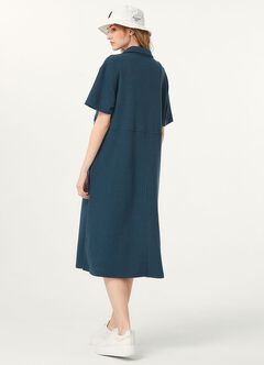 Waffle M&N Polo Dress, Navy, hi-res