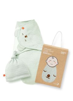 Antibacterial Newborn Cocoon Swaddle Gift Set-Sleeping Bear, , hi-res