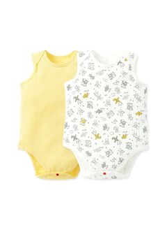 Airplane Baby Cotton Sleeveless Bodysuit 2 Pack, , hi-res