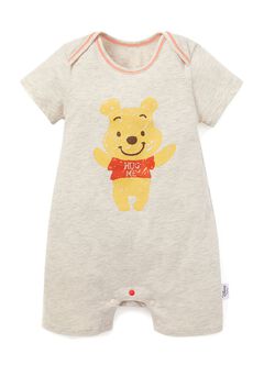 Disney Winnie The Pooh Baby Cotton S/S Romper, Cream, hi-res