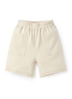 Baby Cotton Pull On Shorts with Pocket, Cream, hi-res