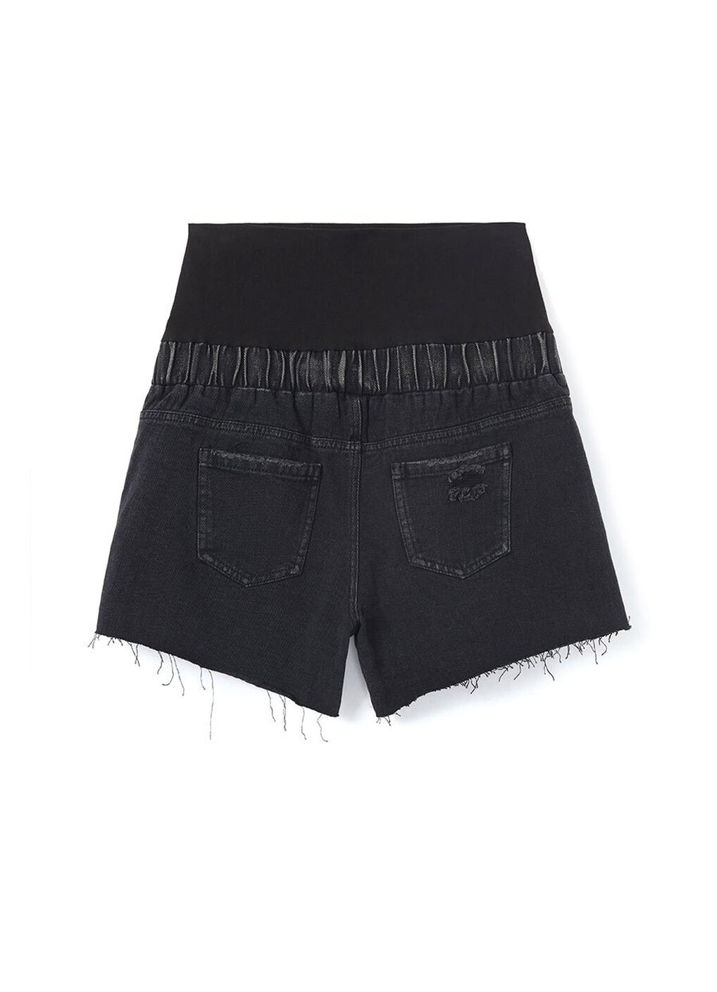 Raw Hem Ripped Maternity Denim Shorts, , hi-res image number 7