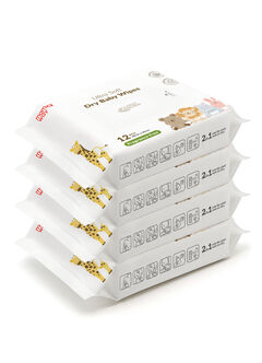 Ultra Soft Dry Baby Wipe (12PCS X 4 PACKS), , hi-res