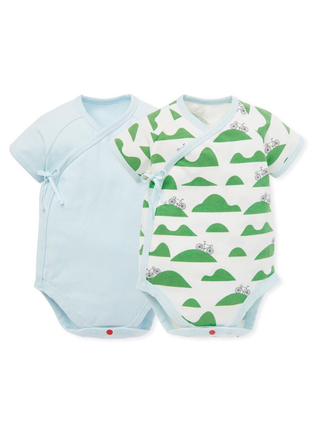 Bicycle Newborn Cotton S/S Bodysuit 2 Pcs Pack, , hi-res image number 0