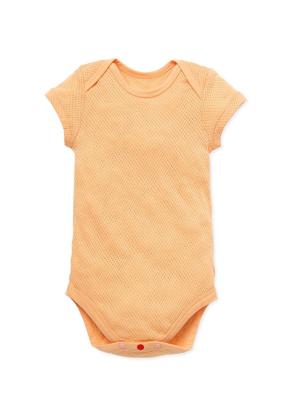 Baby Cotton Mesh Short Sleeve Bodysuit 2 Pack, Orange, hi-res image number 2