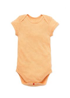 Baby Cotton Mesh Short Sleeve Bodysuit 2 Pack, Orange, hi-res